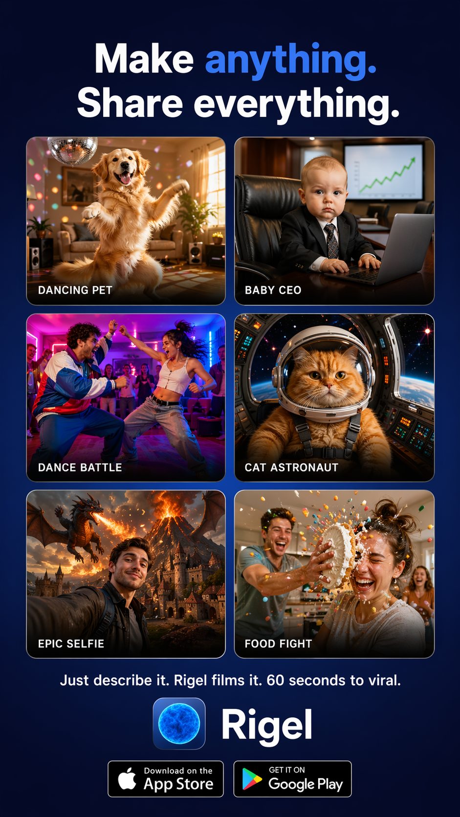 App screenshot for step 2: Tell us the vibe